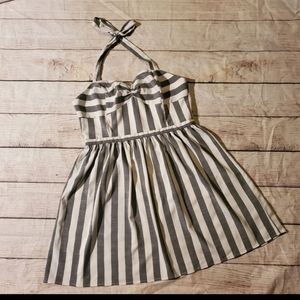 Mini dress size xl springtime stripes Gray